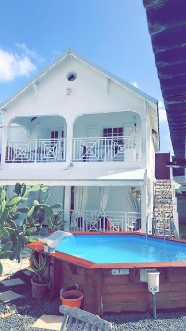 Le Sable Bleu - Evasion Tropicale A Sainte-Anne - Plage 5Min - Piscine - Parking - Logement Climatise - Vue Sur Les Palmiers - Parfait Pour Sejours En Famille Ou Entre Amis Экстерьер фото