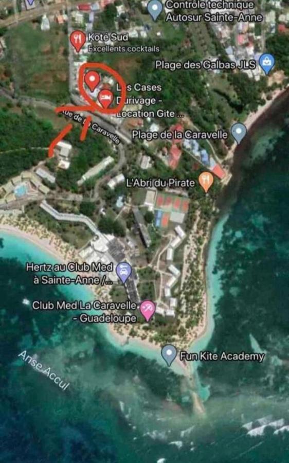 Le Sable Bleu - Evasion Tropicale A Sainte-Anne - Plage 5Min - Piscine - Parking - Logement Climatise - Vue Sur Les Palmiers - Parfait Pour Sejours En Famille Ou Entre Amis Экстерьер фото