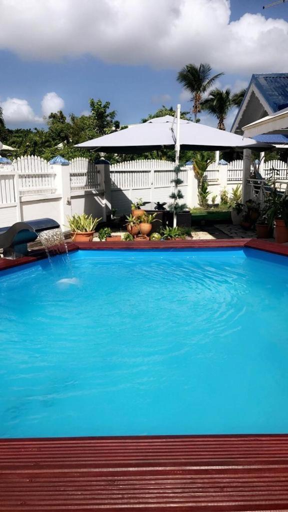Le Sable Bleu - Evasion Tropicale A Sainte-Anne - Plage 5Min - Piscine - Parking - Logement Climatise - Vue Sur Les Palmiers - Parfait Pour Sejours En Famille Ou Entre Amis Экстерьер фото