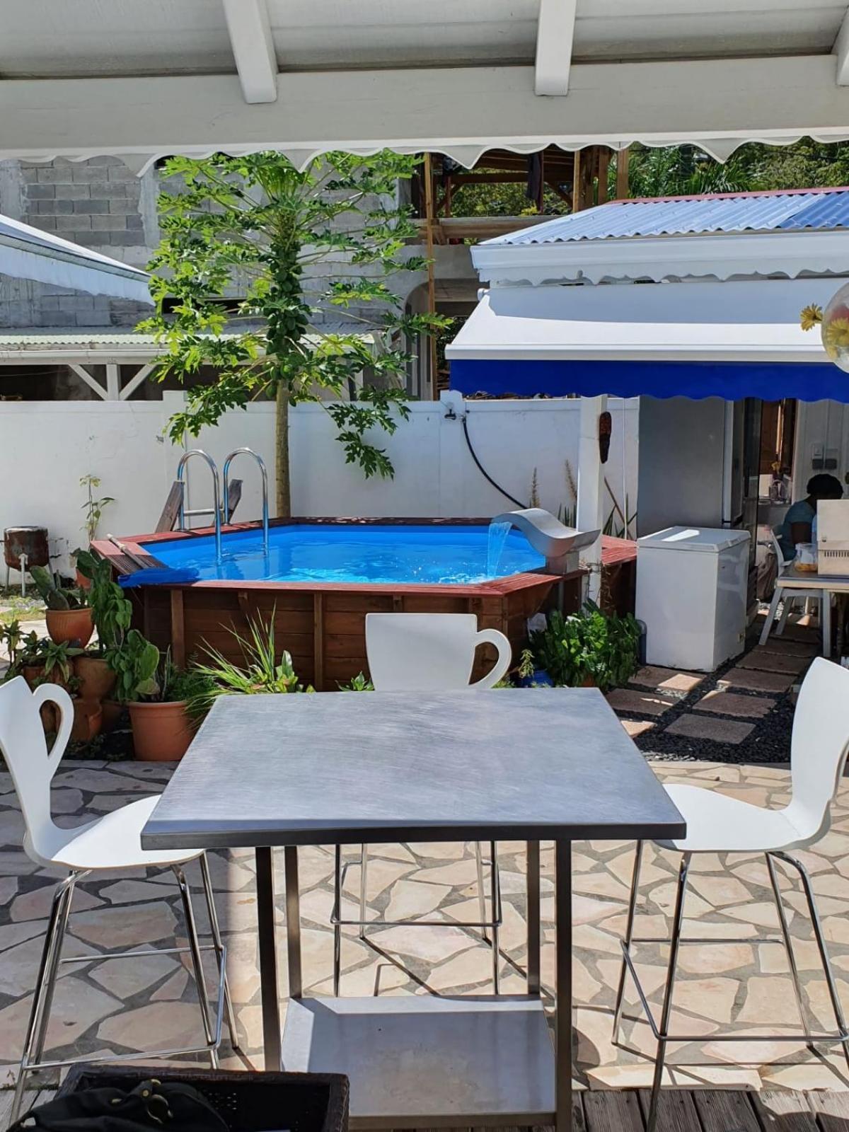 Le Sable Bleu - Evasion Tropicale A Sainte-Anne - Plage 5Min - Piscine - Parking - Logement Climatise - Vue Sur Les Palmiers - Parfait Pour Sejours En Famille Ou Entre Amis Экстерьер фото